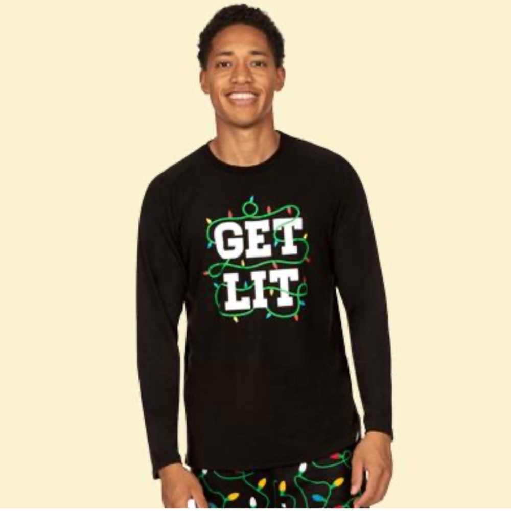 💙🌼NWT TYPSEYELVES Black 'Get Lit' Men's Shirt